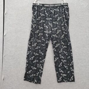 VINTAGE Orange County Coppers Men Sleepwear‎ 38 Black Pajama Pants Logo Y2K